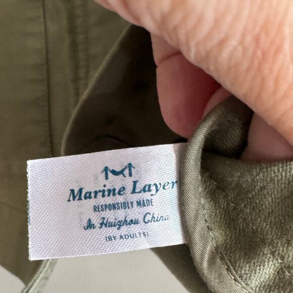 Marine Layer Harriet Utility Jacket in Olive Green Size Medium - Picture 3 of 6